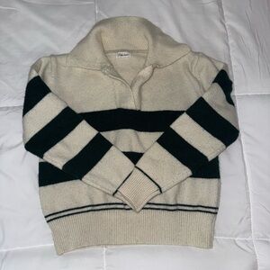 Classic Cream and Black Striped Sweater